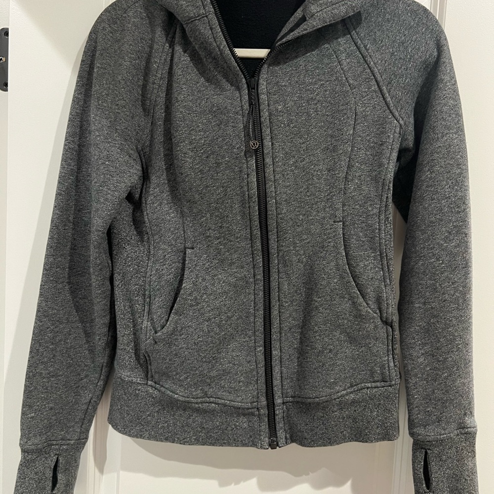 Women's Gray Lululemon Full Scuba Hoodie Jacket Size 4